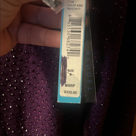 Alice + Olivia Sparkling Purple Long Sleeve Dress - Picture 5 of 6